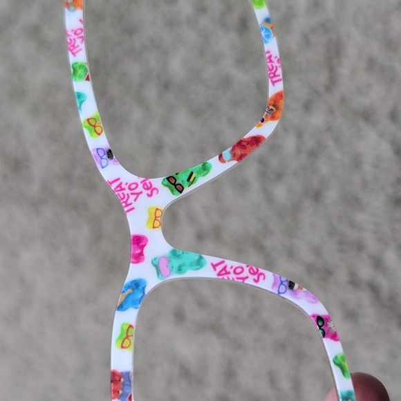 NWOT Pair Eyewear LARKIN Magnetic Topper Treat Yo Self Gummy Bear Print - Picture 4 of 6